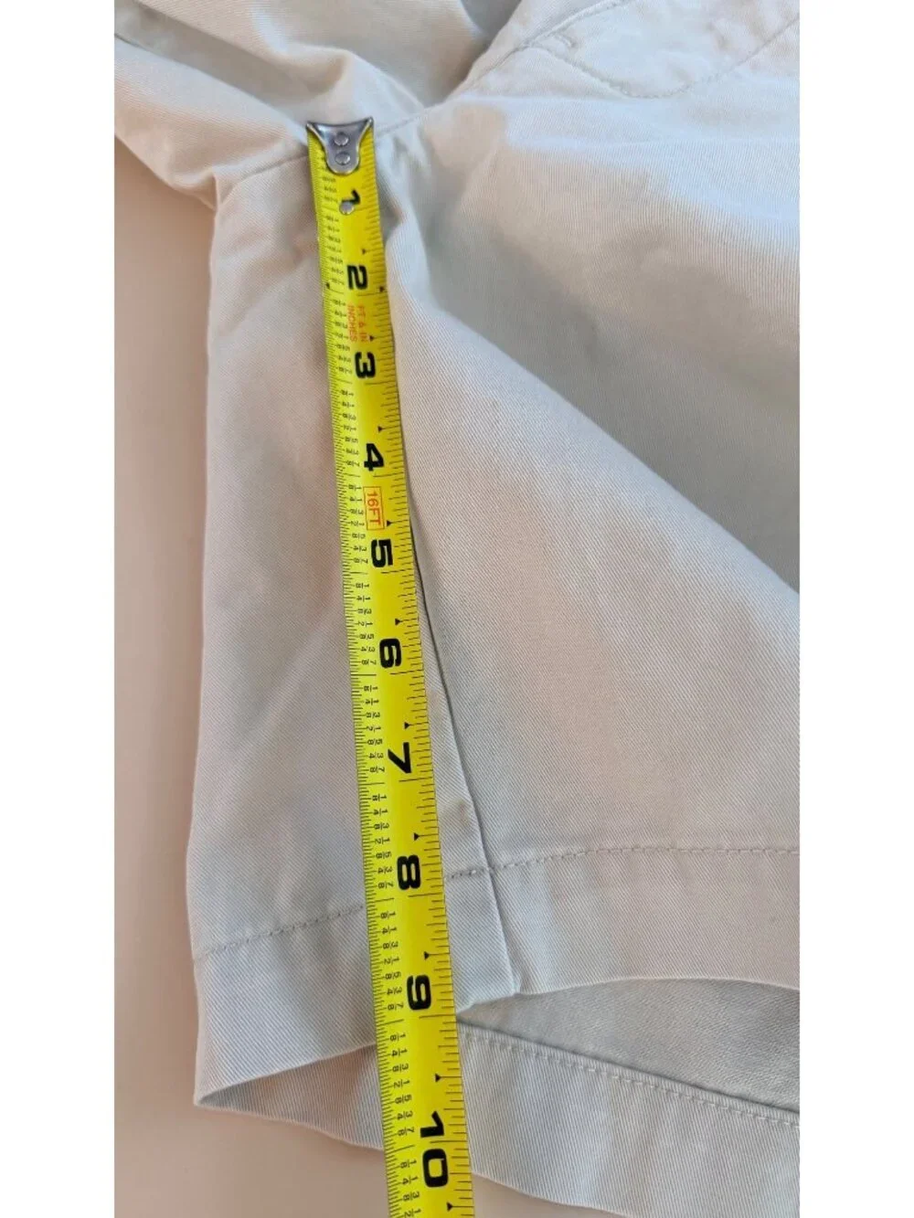 Polo Ralph Lauren Mens Beige Chino Shorts Size 34 100% Cotton Flat Front